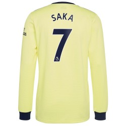 Camisola Arsenal Bukayo Saka 7 Equipamento Segundo 2021-2022 Manga Comprida